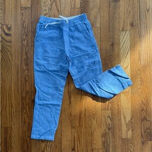 Janie and Jack Light Blue Linen Pants